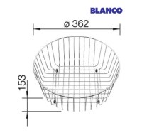 MEDIDAS CESTA PARA VAJILLA INOX RONDO BLANCO